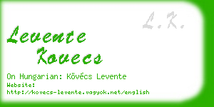 levente kovecs business card